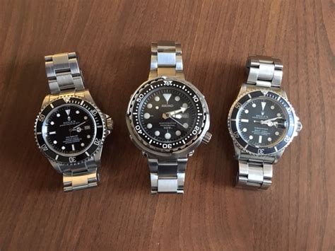 seiko tuna vs rolex submariner|More.